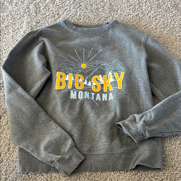 Big Sky Montana Gray Sweatshirt - Picture 1 of 2